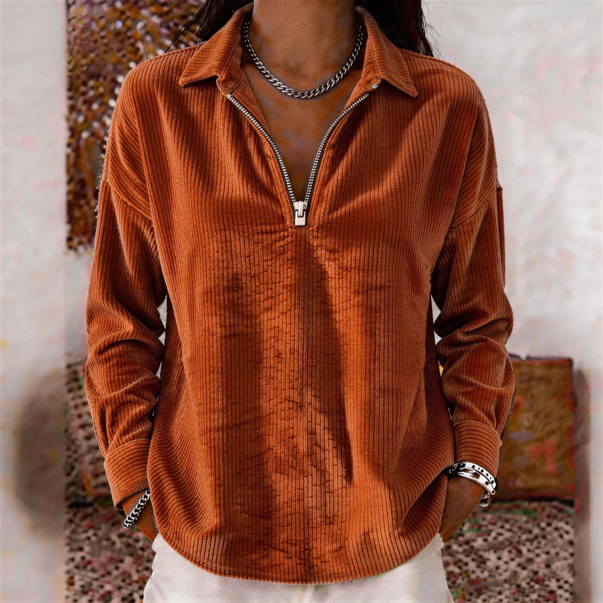 Marlowe | Corduroy Zip Top