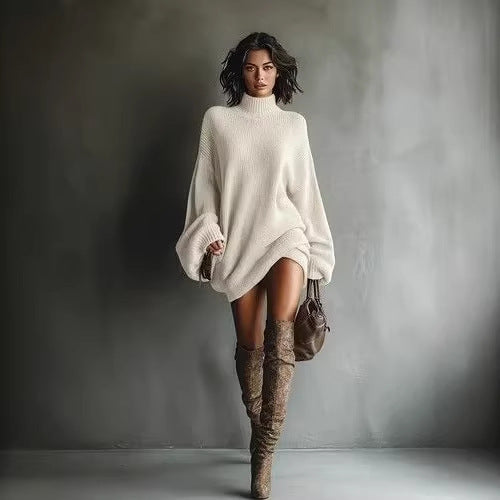 Rowan | Turtleneck Sweater Dress
