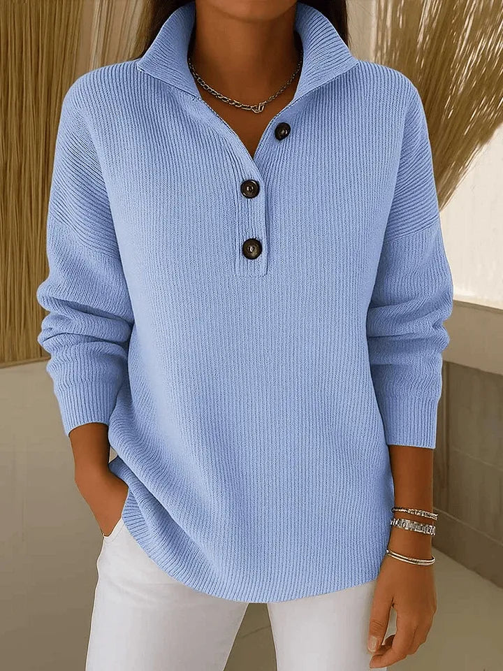 Domenica | Polo V-Neck Sweater