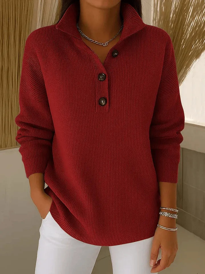 Domenica | Polo V-Neck Sweater