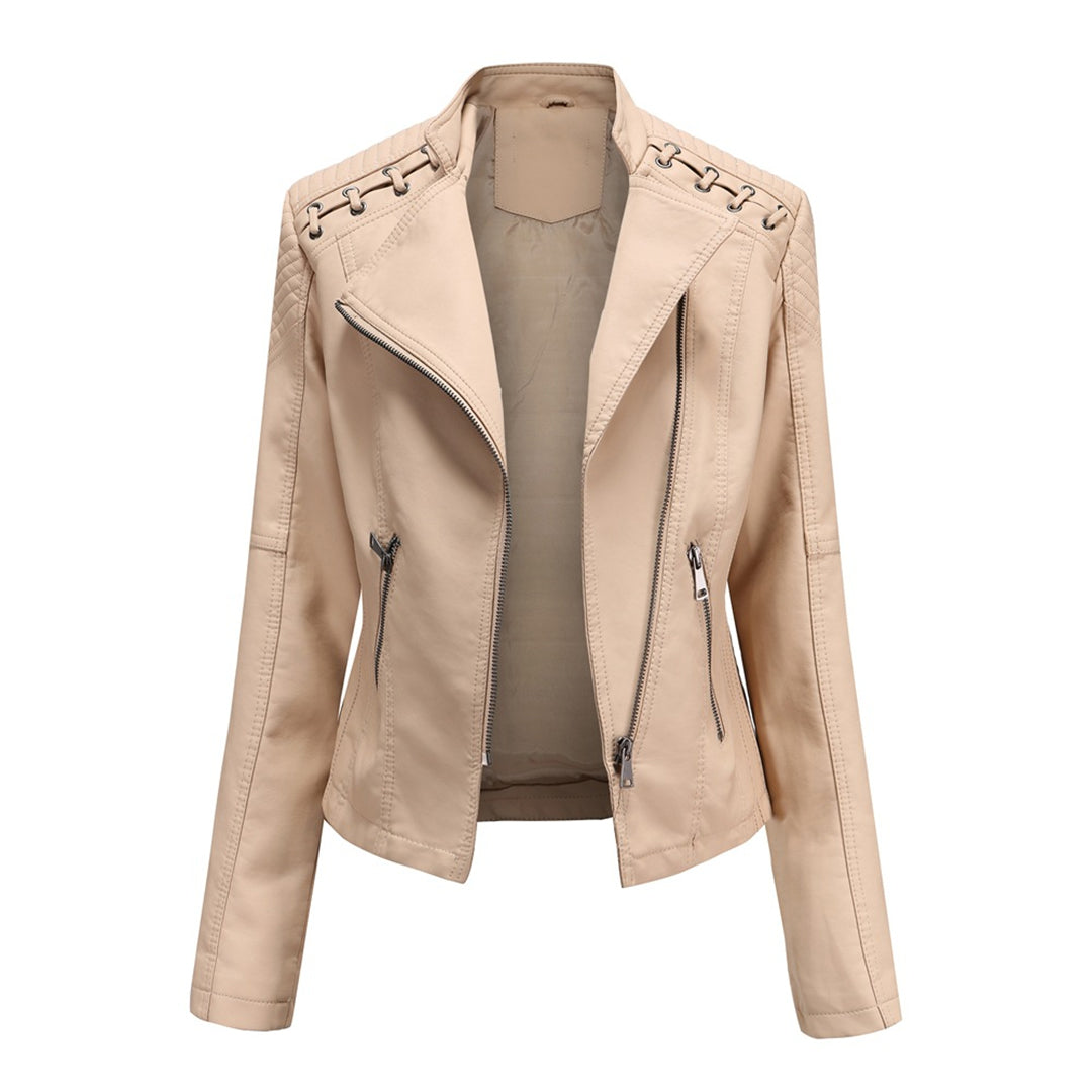 Sophie | Sleek Zip Up Moto Jacket