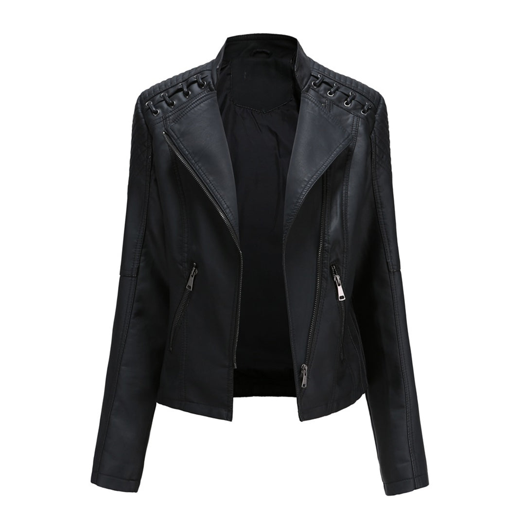 Sophie | Sleek Zip Up Moto Jacket