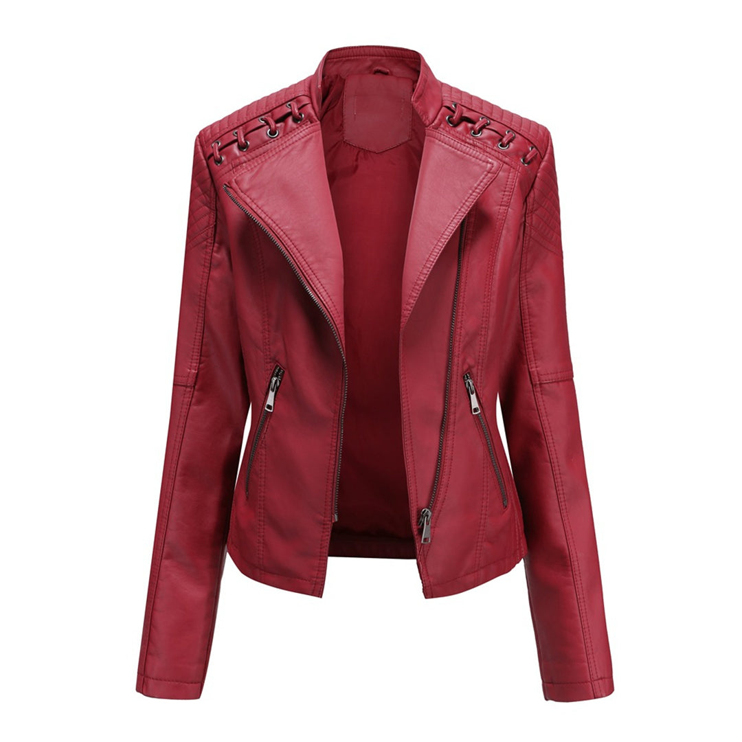 Sophie | Sleek Zip Up Moto Jacket
