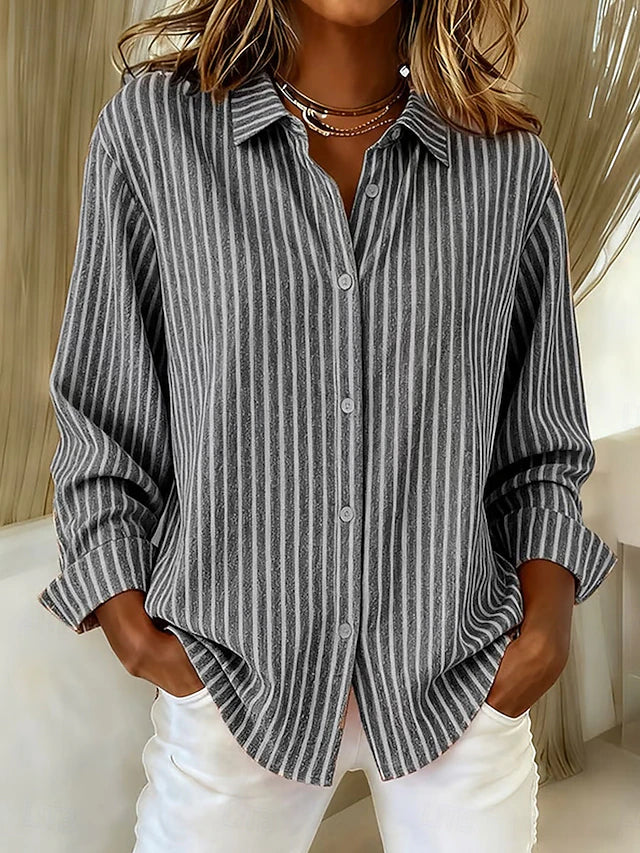 Loredana | Striped Shirt with Buttons