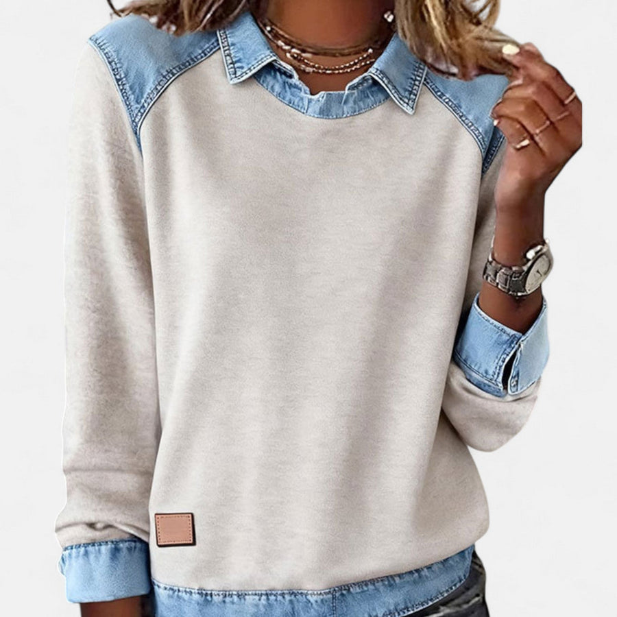 Gloria | Contrast Panel Pullover