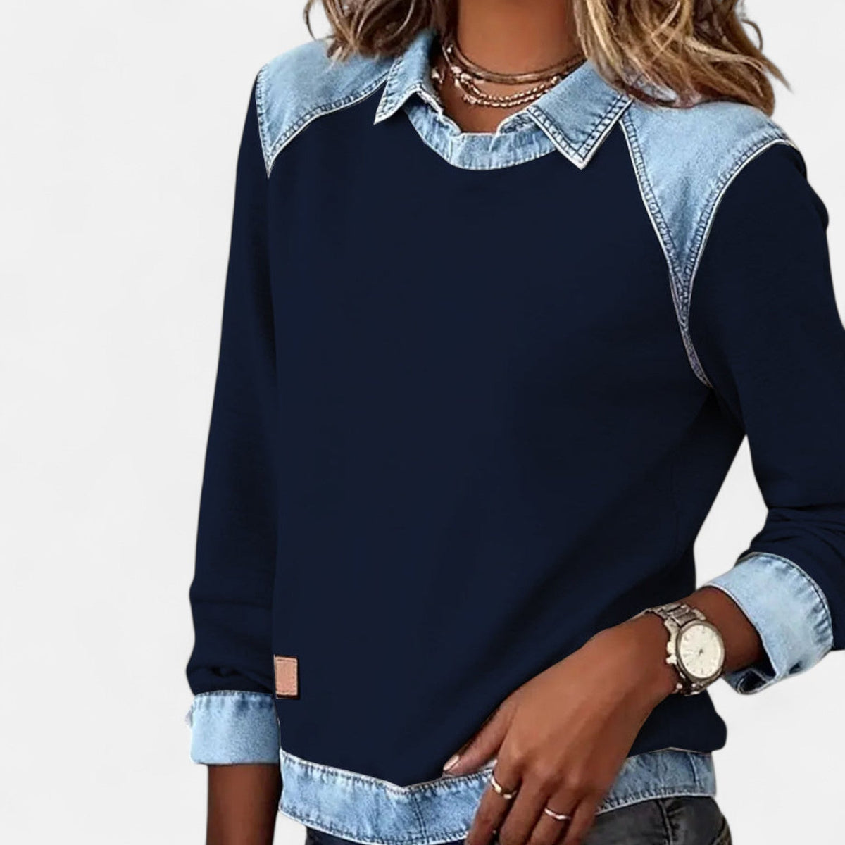 Gloria | Contrast Panel Pullover