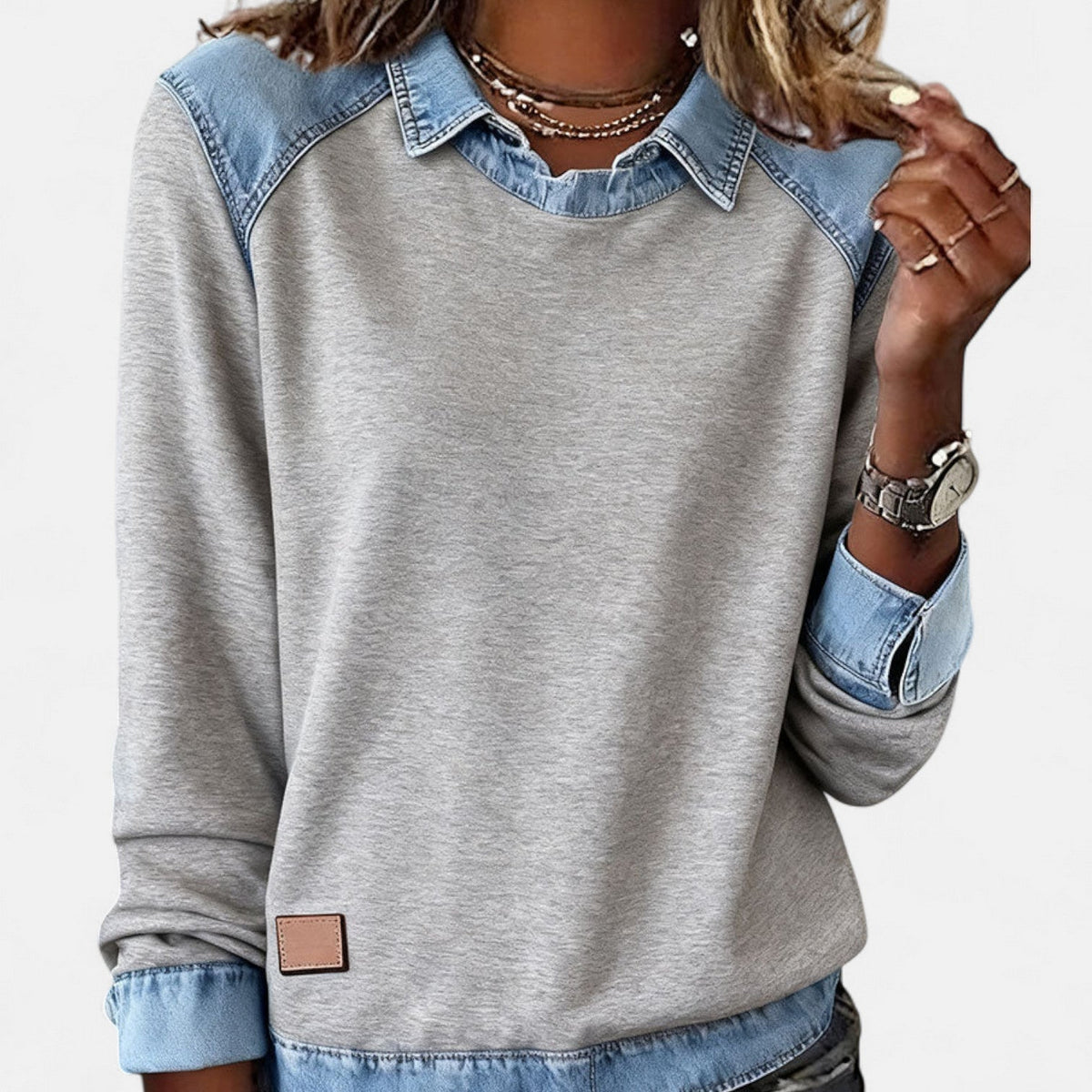 Gloria | Contrast Panel Pullover