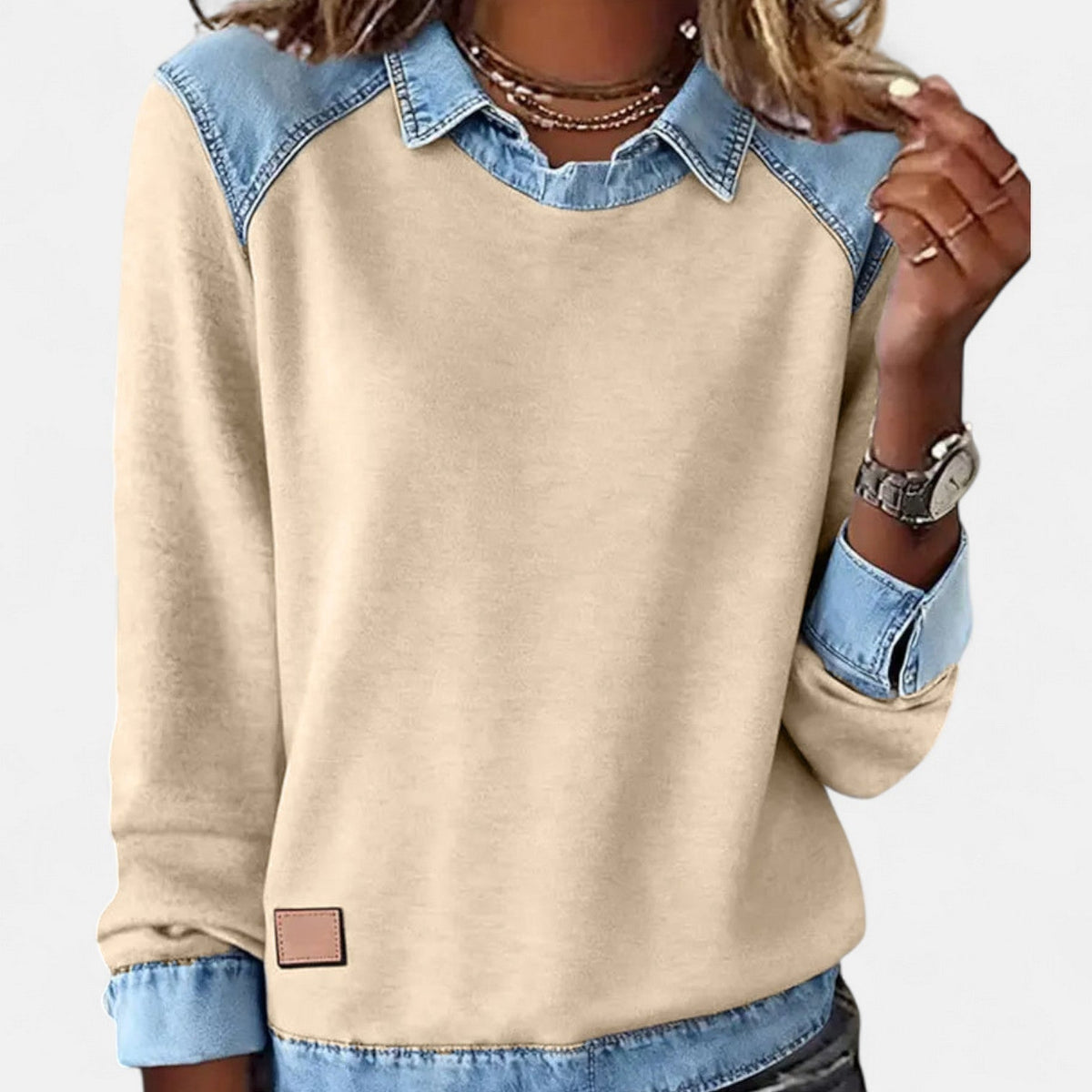 Gloria | Contrast Panel Pullover