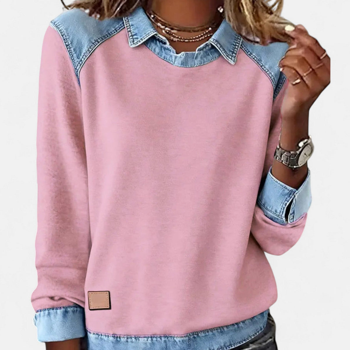 Gloria | Contrast Panel Pullover