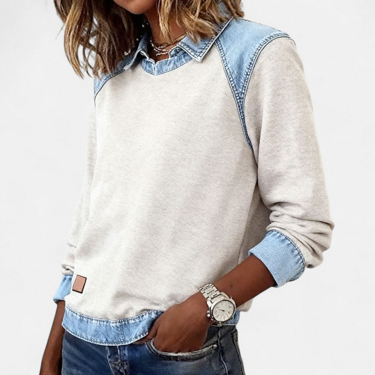 Gloria | Contrast Panel Pullover