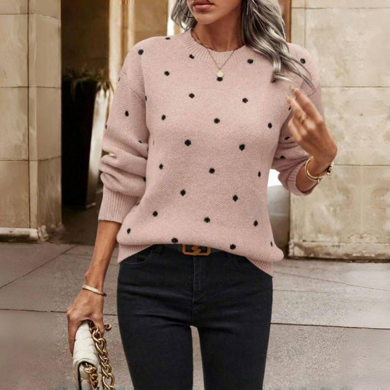 Marigold | Cozy Polka Dot Knit Sweater