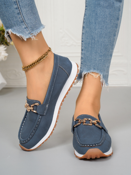 Ella | Flat Buckle Loafers