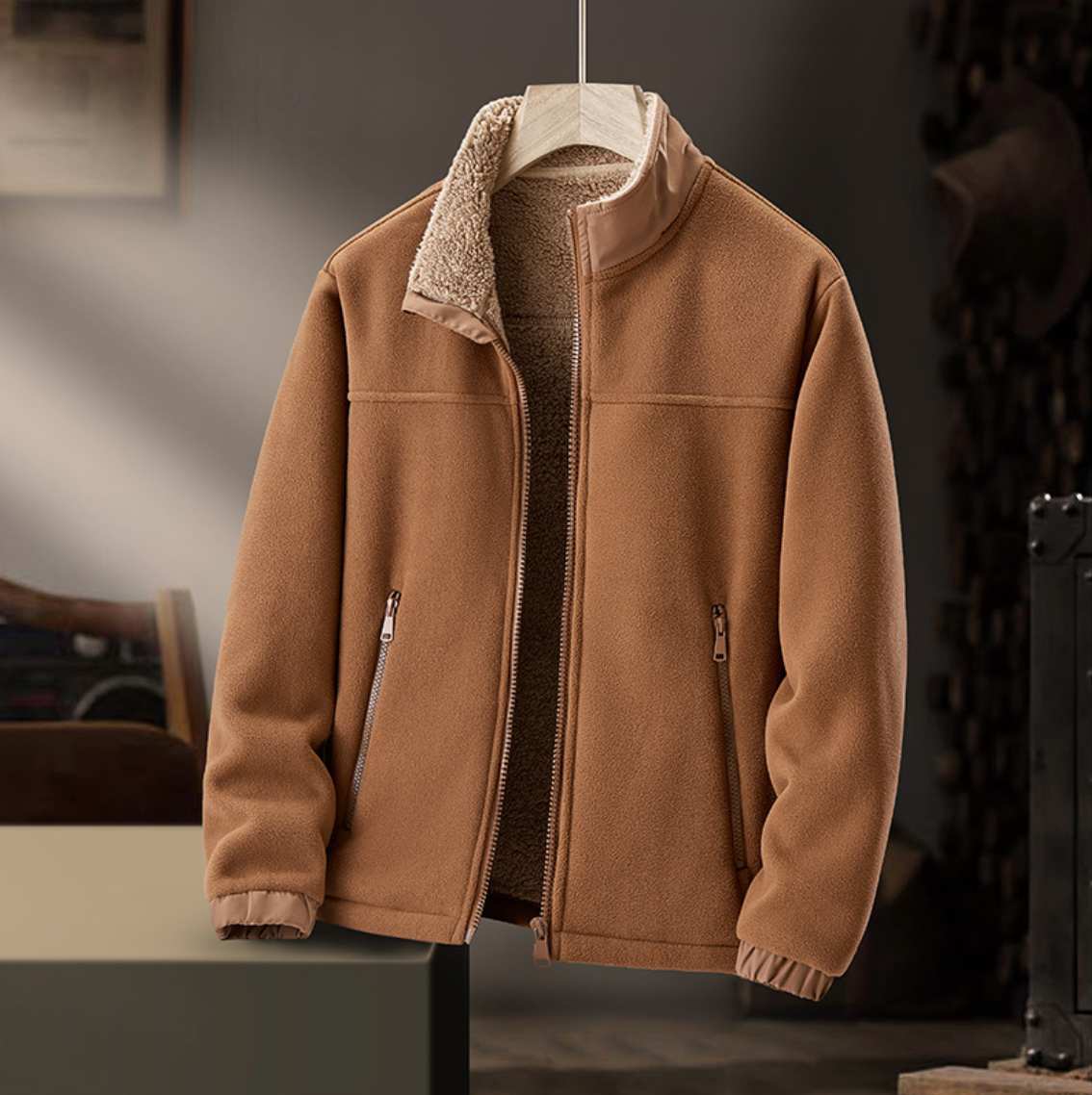 Harrison | Sherpa Lined Stand Collar Jacket