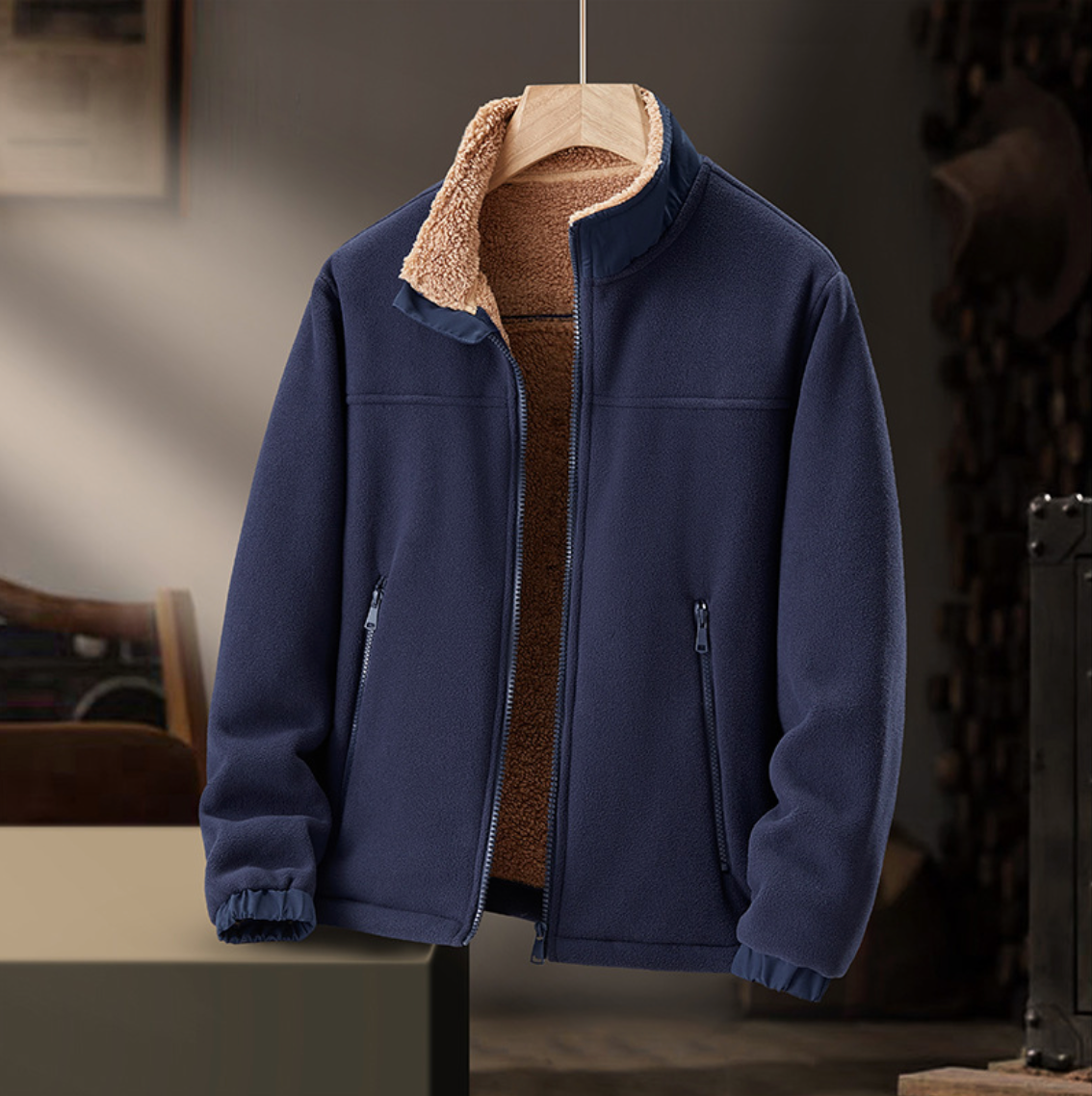 Harrison | Sherpa Lined Stand Collar Jacket