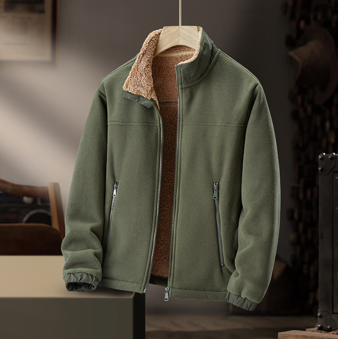 Harrison | Sherpa Lined Stand Collar Jacket