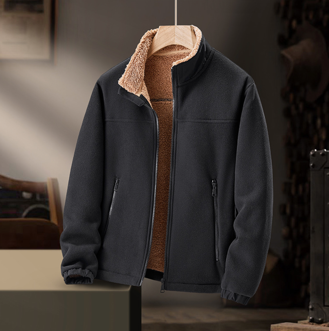 Harrison | Sherpa Lined Stand Collar Jacket