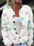 White with dog paws