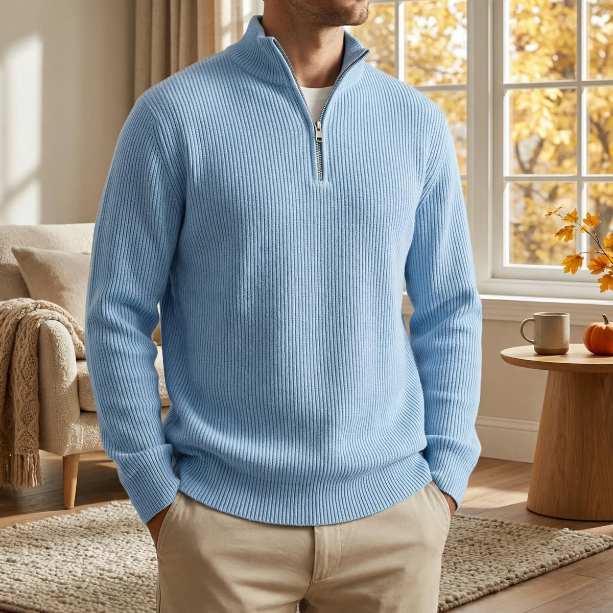 Andre | Half Zip Long Sleeve Sweater