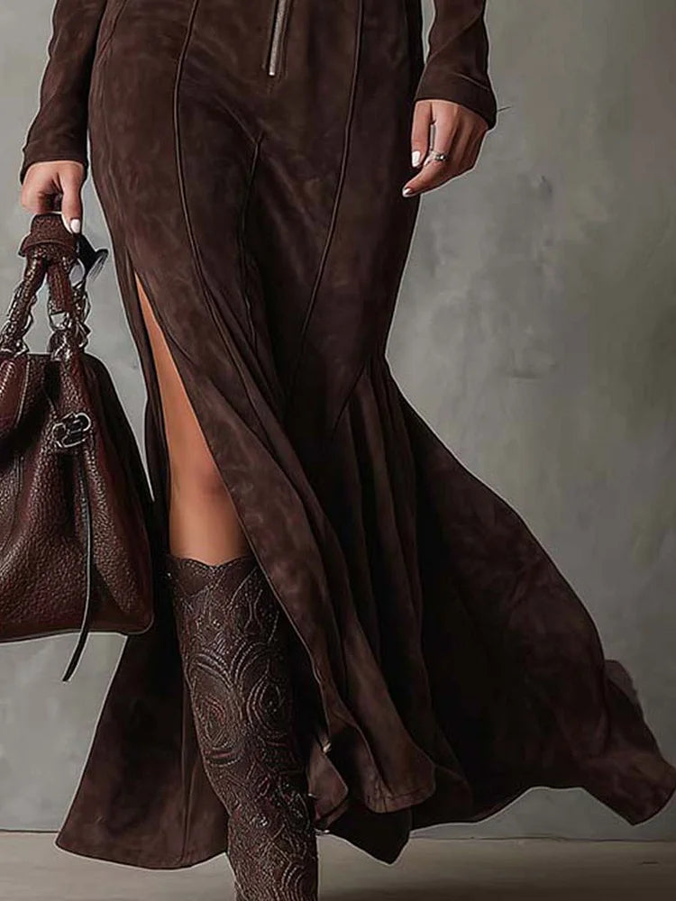 Claudia | Belted Vintage Maxi Dress