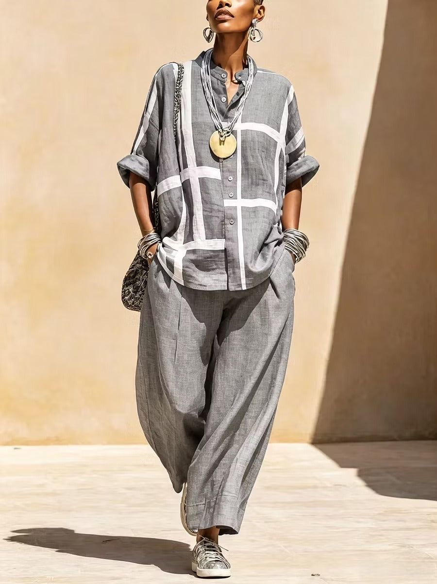 Sloane | Shirt & Wide Leg Pants Set