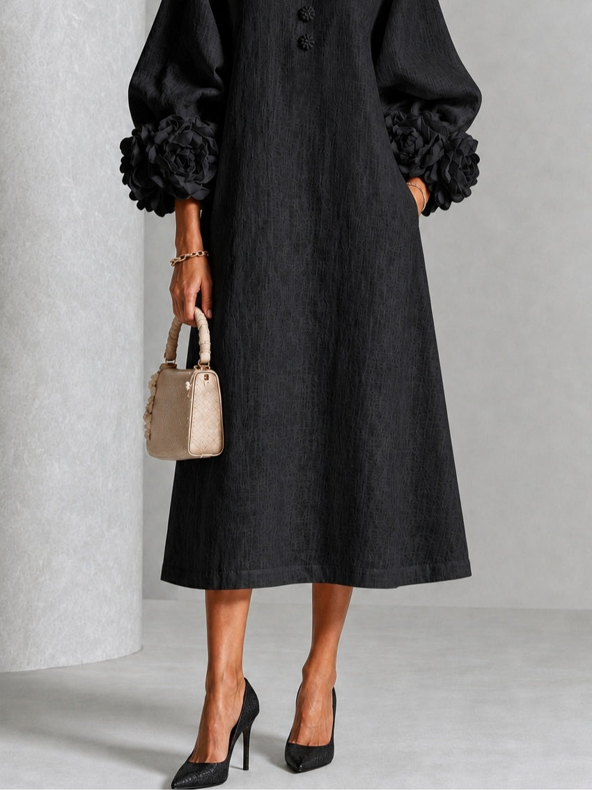 Dafne | Floral Button Midi Dress