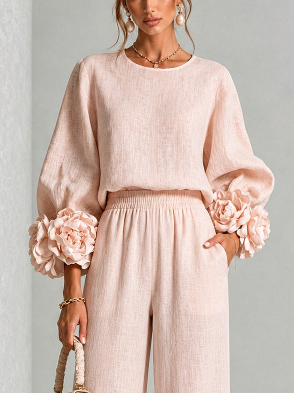 Rosali | Floral Cuff Two Piece Set