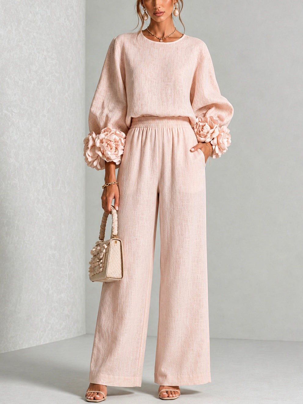 Rosali | Floral Cuff Two Piece Set
