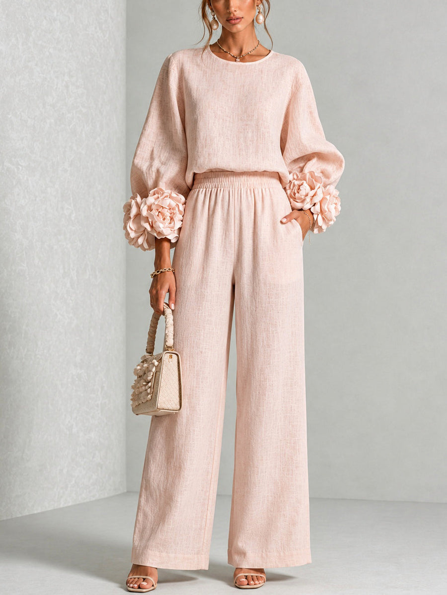 Rosali | Floral Cuff Two Piece Set