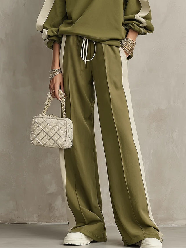 Tamara | Olive Sweatshirt & Drawstring Pants Set