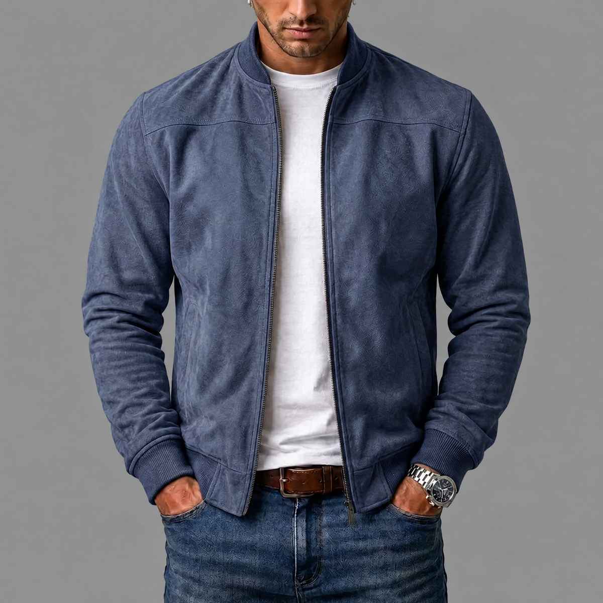 Vincent | Elegant Suede Bomber