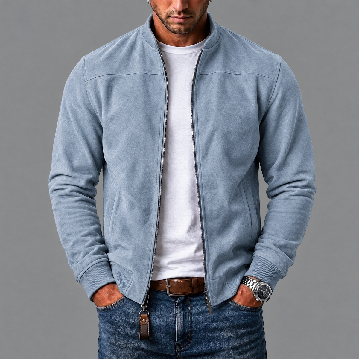 Vincent | Elegant Suede Bomber