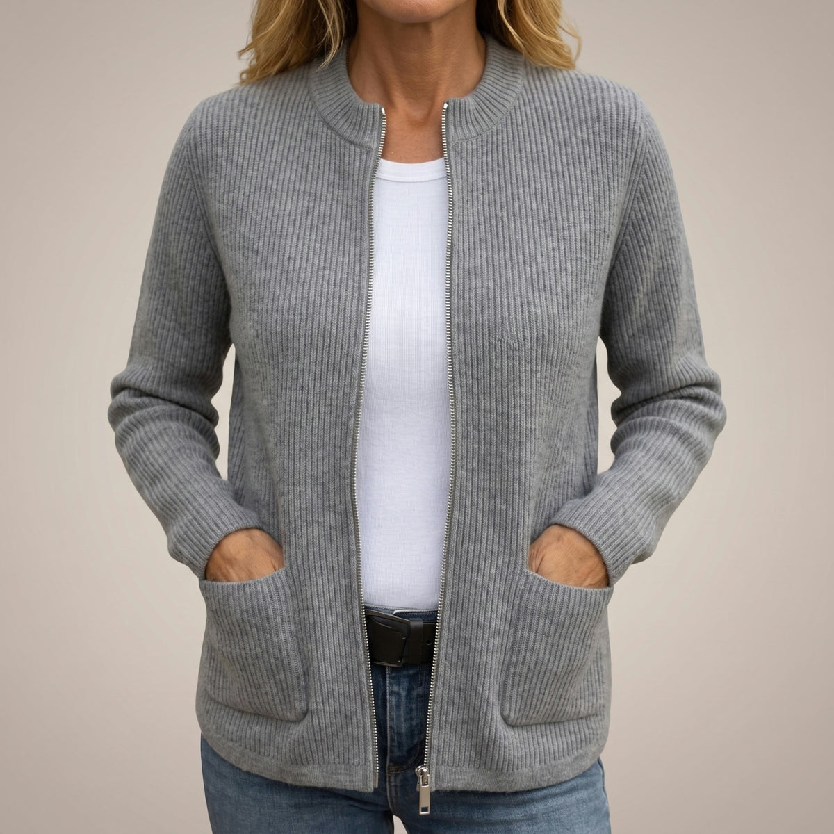 Anneke | Cozy Zip Up Cardigan