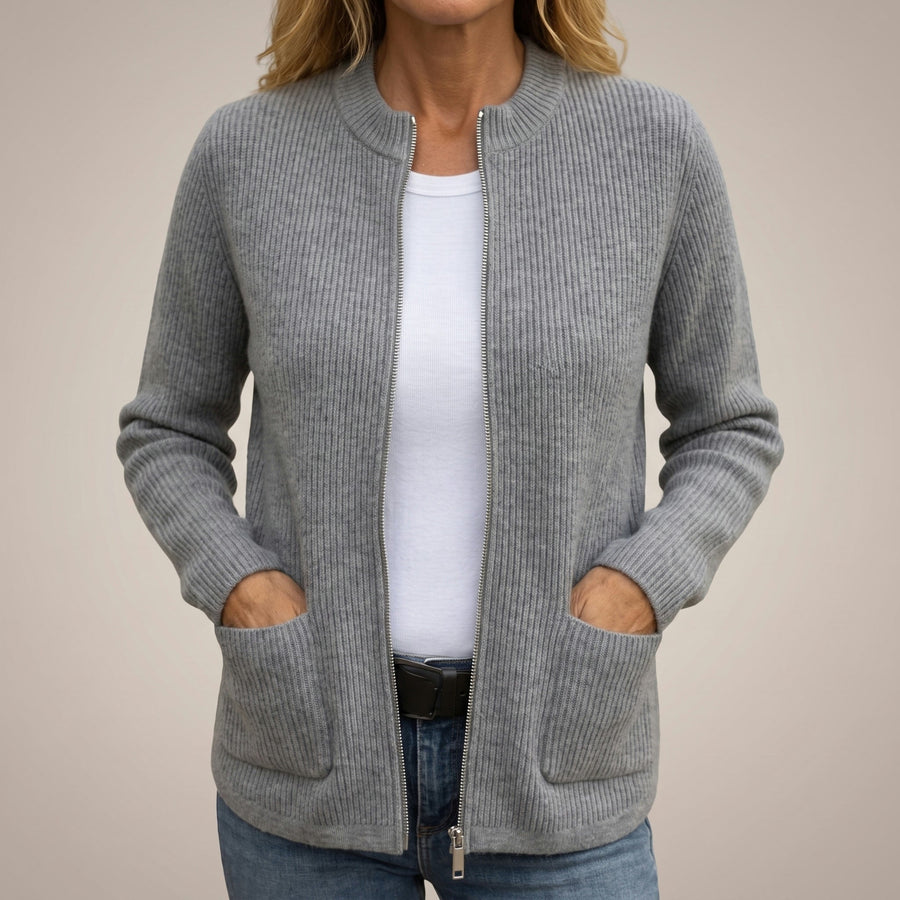 Anneke | Cozy Zip Up Cardigan