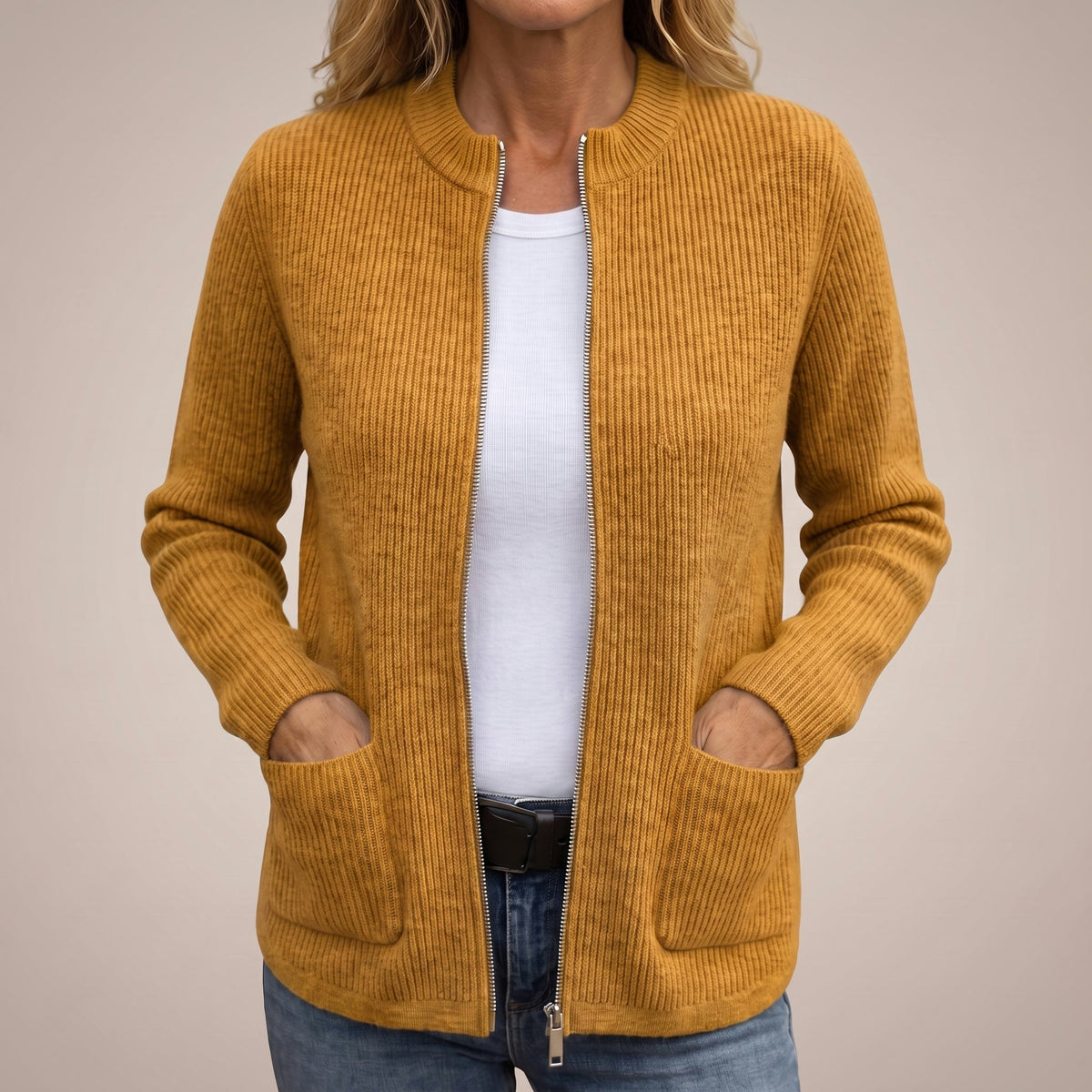 Anneke | Cozy Zip Up Cardigan