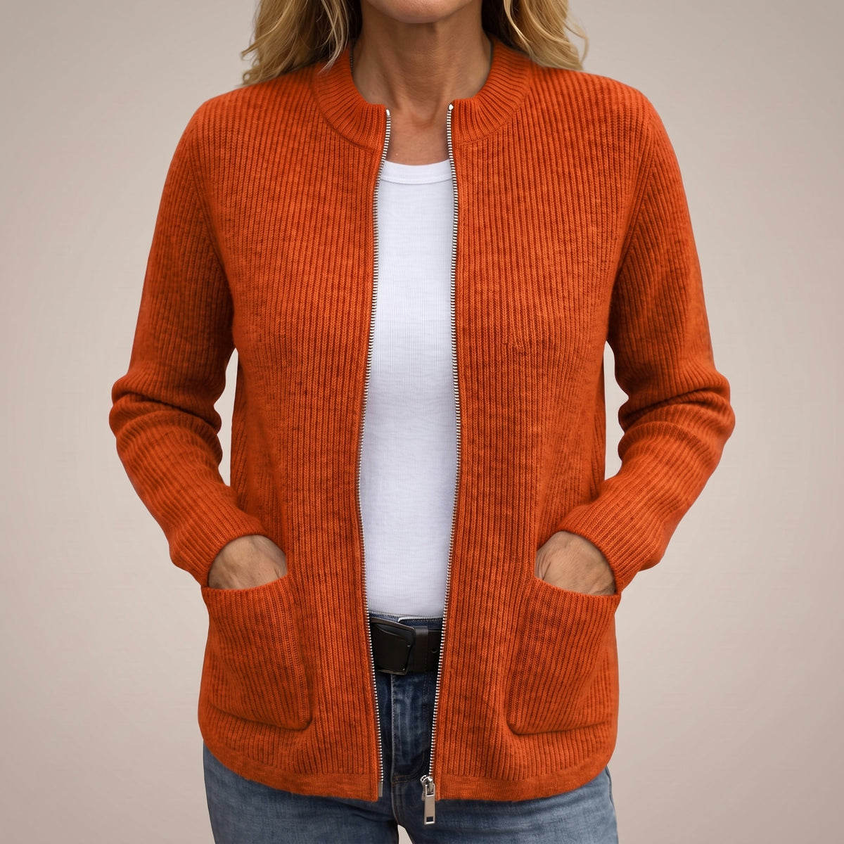 Anneke | Cozy Zip Up Cardigan