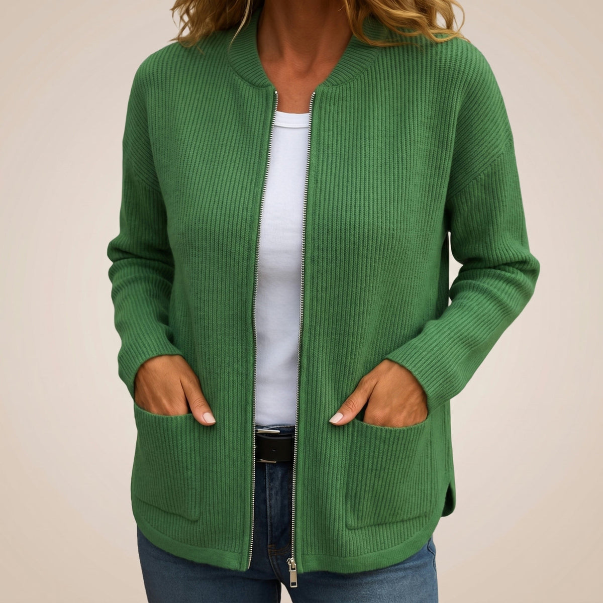 Anneke | Cozy Zip Up Cardigan