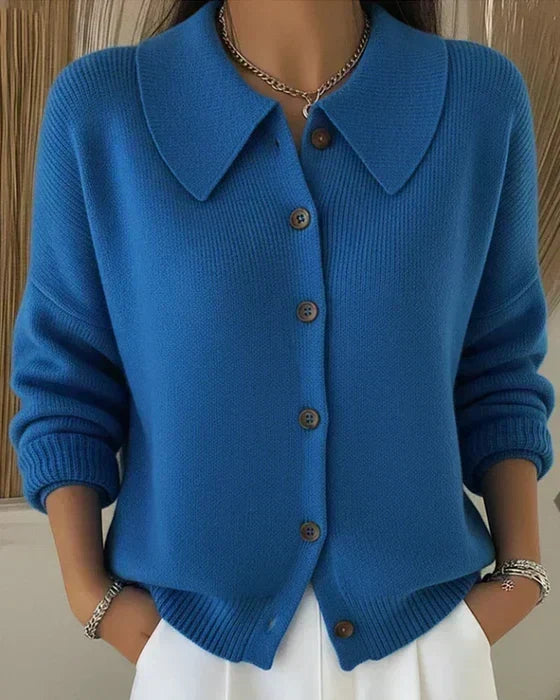 Marisa | Knit Cardigan with Shirt Collar