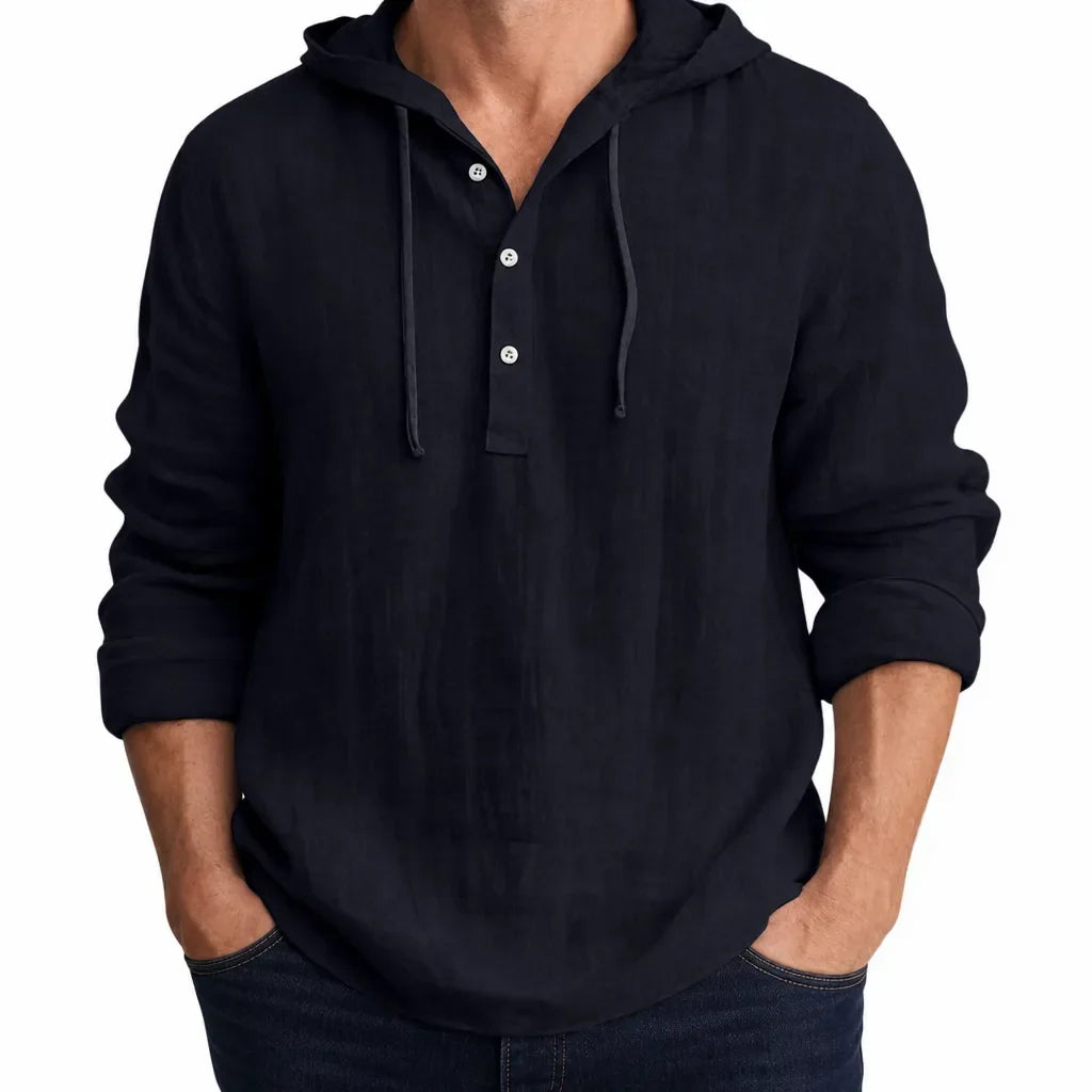 Knox | Relaxed Hooded Henley Shirt