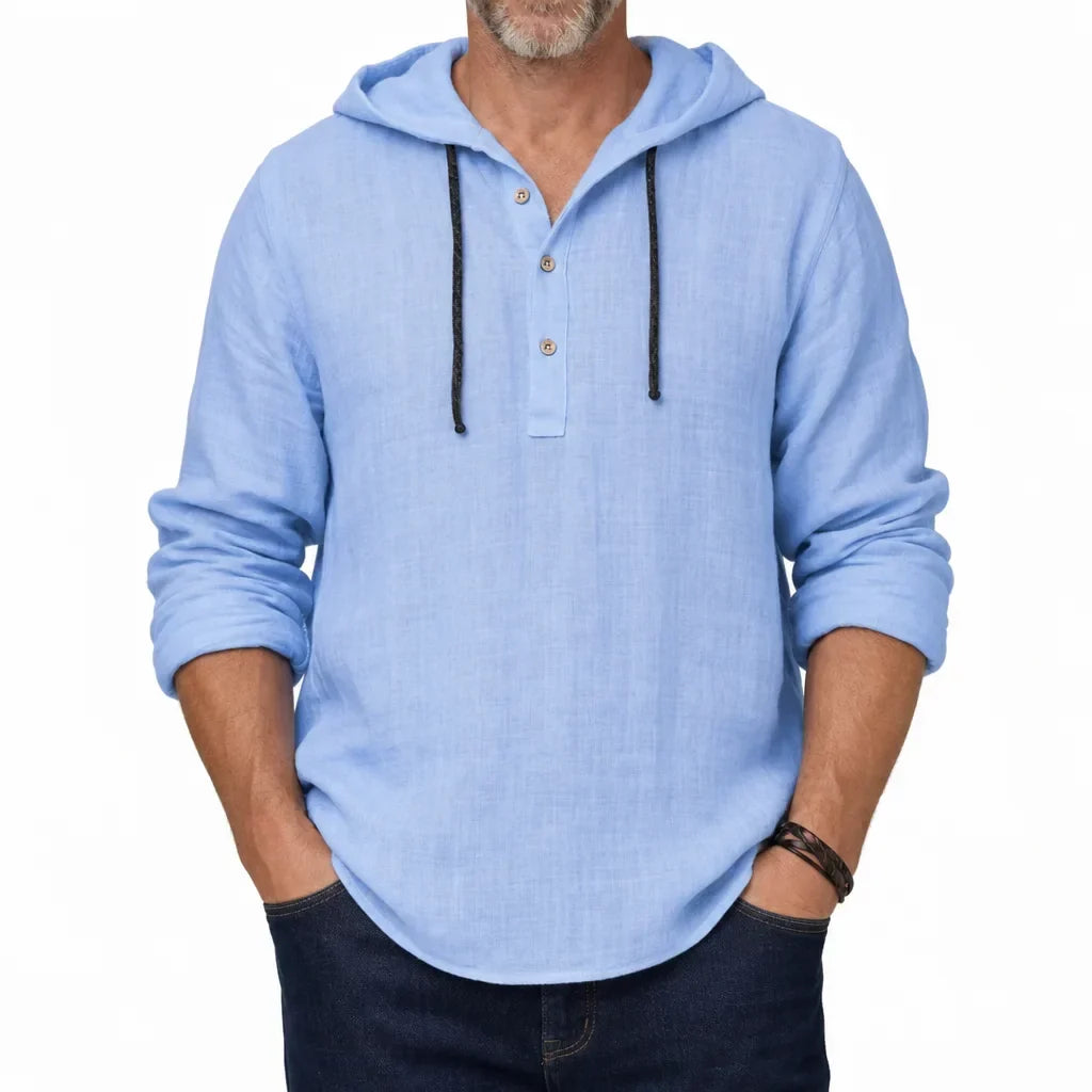 Knox | Relaxed Hooded Henley Shirt