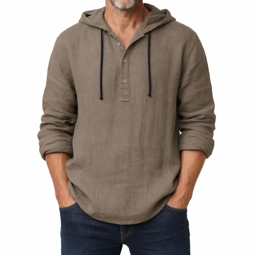 Knox | Relaxed Hooded Henley Shirt