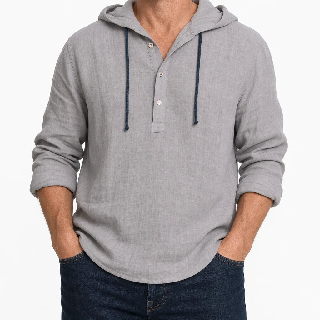 Knox | Relaxed Hooded Henley Shirt