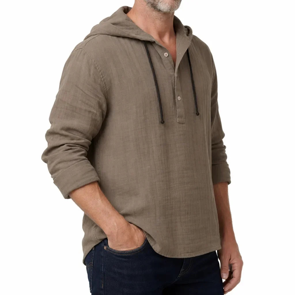 Knox | Relaxed Hooded Henley Shirt