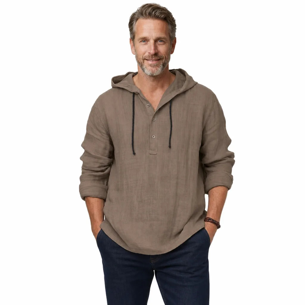 Knox | Relaxed Hooded Henley Shirt