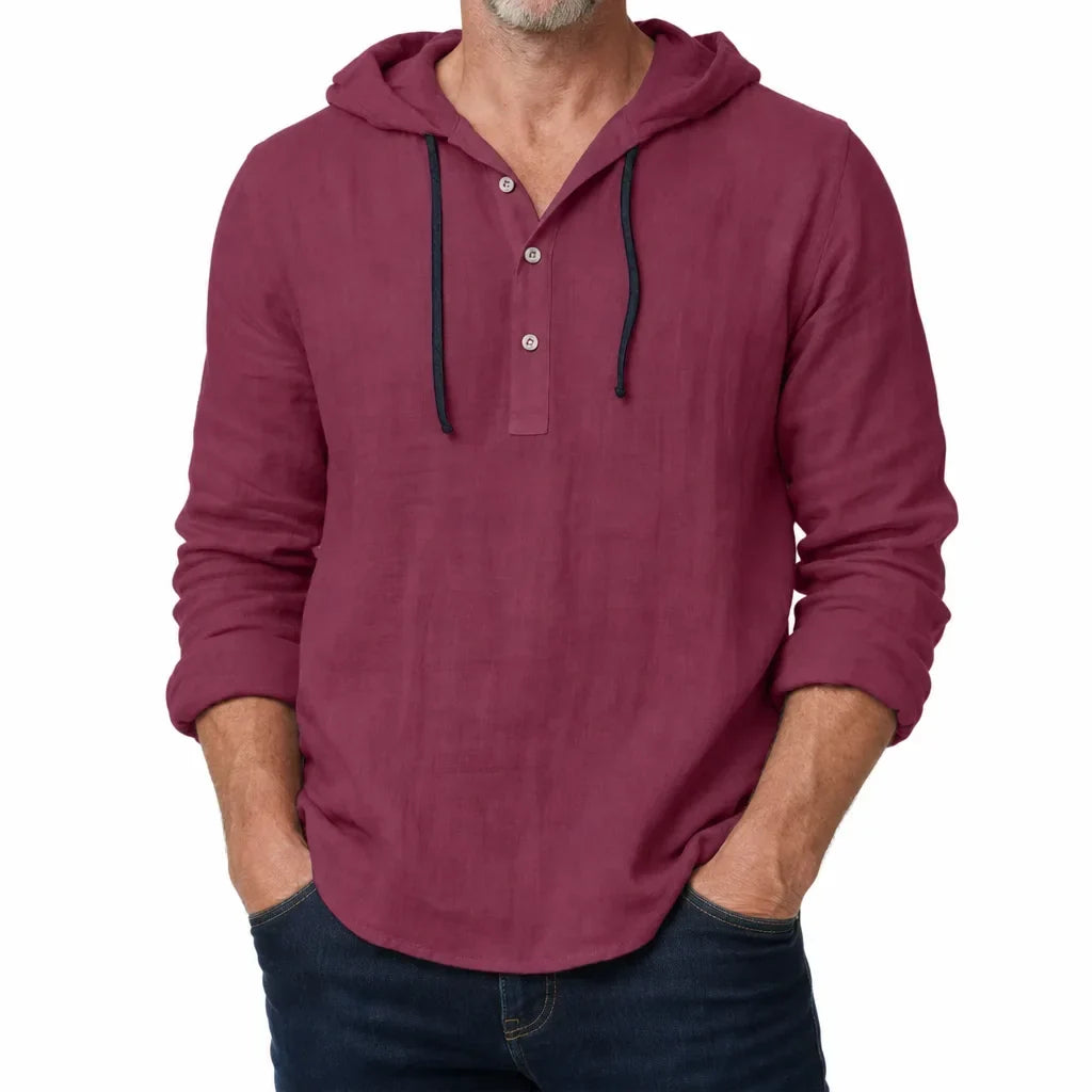 Knox | Relaxed Hooded Henley Shirt