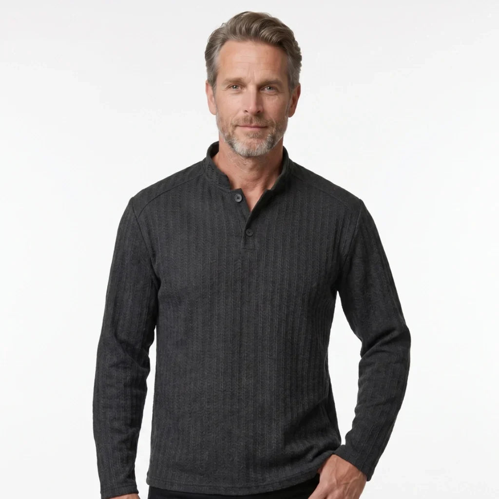 Porter | Textured Stand Collar Pullover