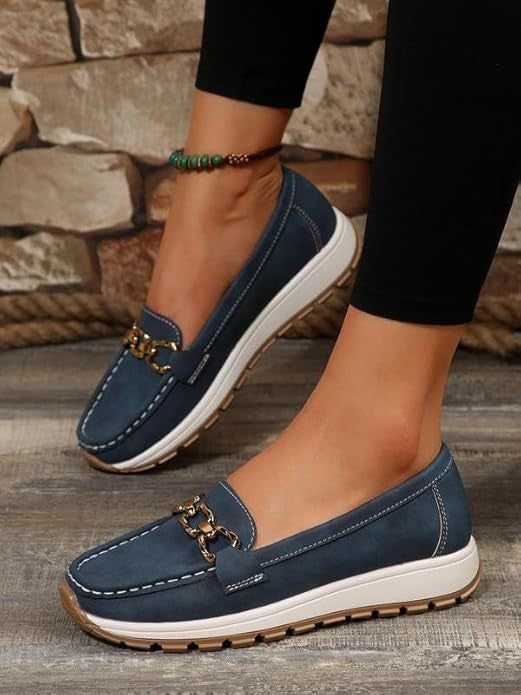 Ella | Flat Buckle Loafers