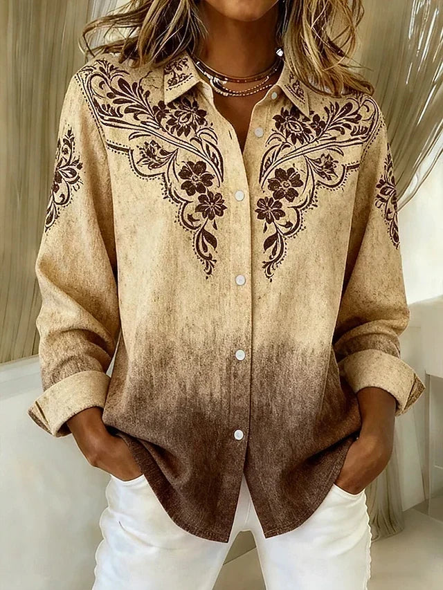 Tucson | Western Floral Button Up Blouse