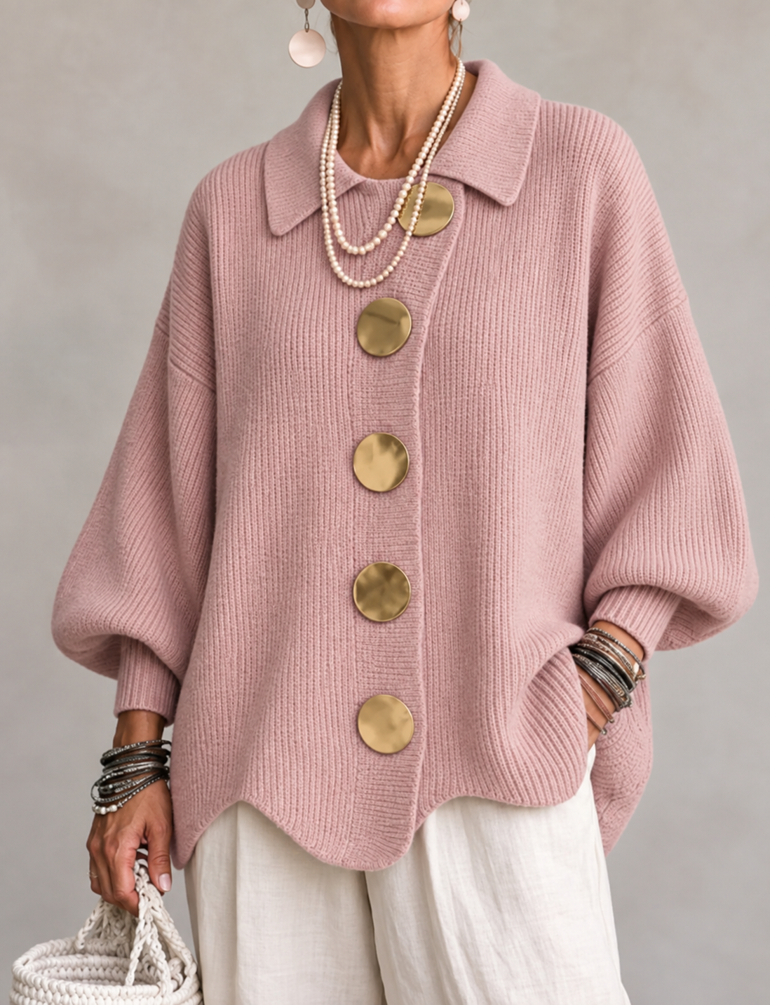 Ardelle | Oversized Collared Cardigan