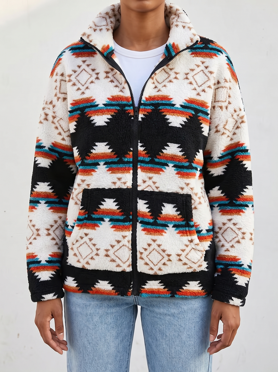 Cheyenne | Bold Aztec Sherpa Jacket