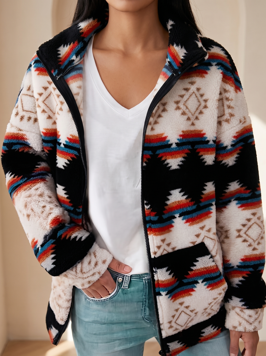 Cheyenne | Bold Aztec Sherpa Jacket